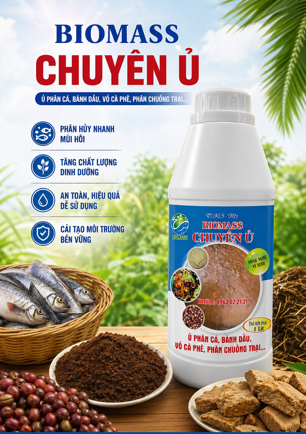Chế phẩm Ủ Cá, Phân bò ủ vi sinh CHUYÊN Ủ