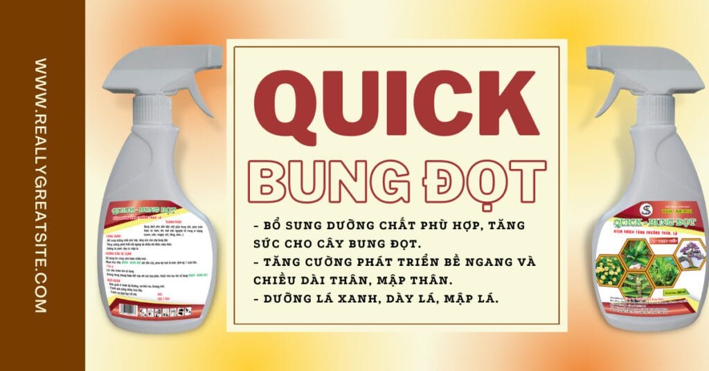 Quick - Bung Đọt, dưỡng xanh lá, dài lá dạng xịt pha sẵn
