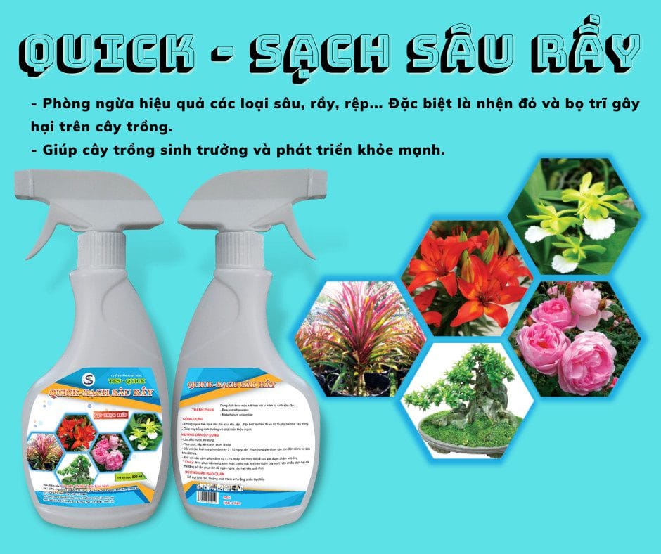 Thuốc đặc trị rầy xanh, rệp, bọ trĩ,... Quick dạng xịt